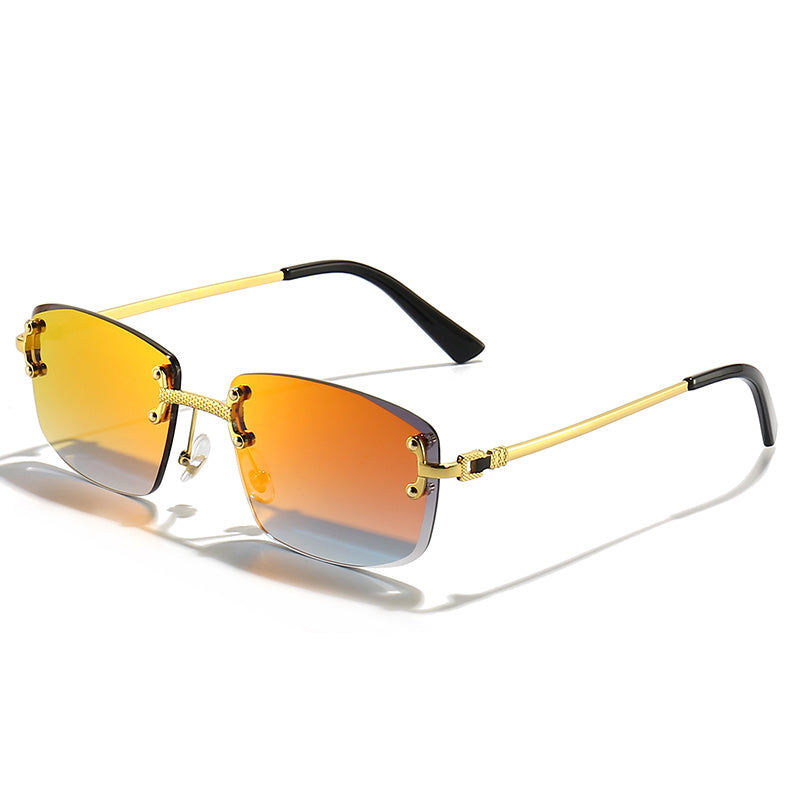 HBK 2022 Fashion Rimless Glasses Frames Luxury Frameless Sun Glasses Sunglass Woman 2021 Rimless Sunglasses Mens