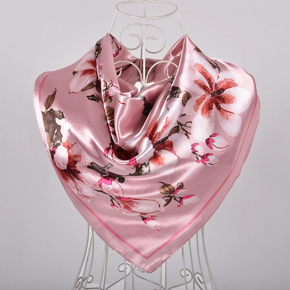 [BYSIFA] Hijab Scarf New Black Women Silk Square Scarf Shawl Luxury Brand Winter Scarves Kerchief Spring Female Fall Head Scarfs