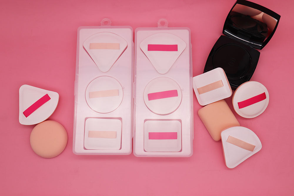 2025 Hot Sale 3pcs/Set Non Latex Makeup Trends Wholesale Beauty Makeup Puff Set Sponge Holder - My Store