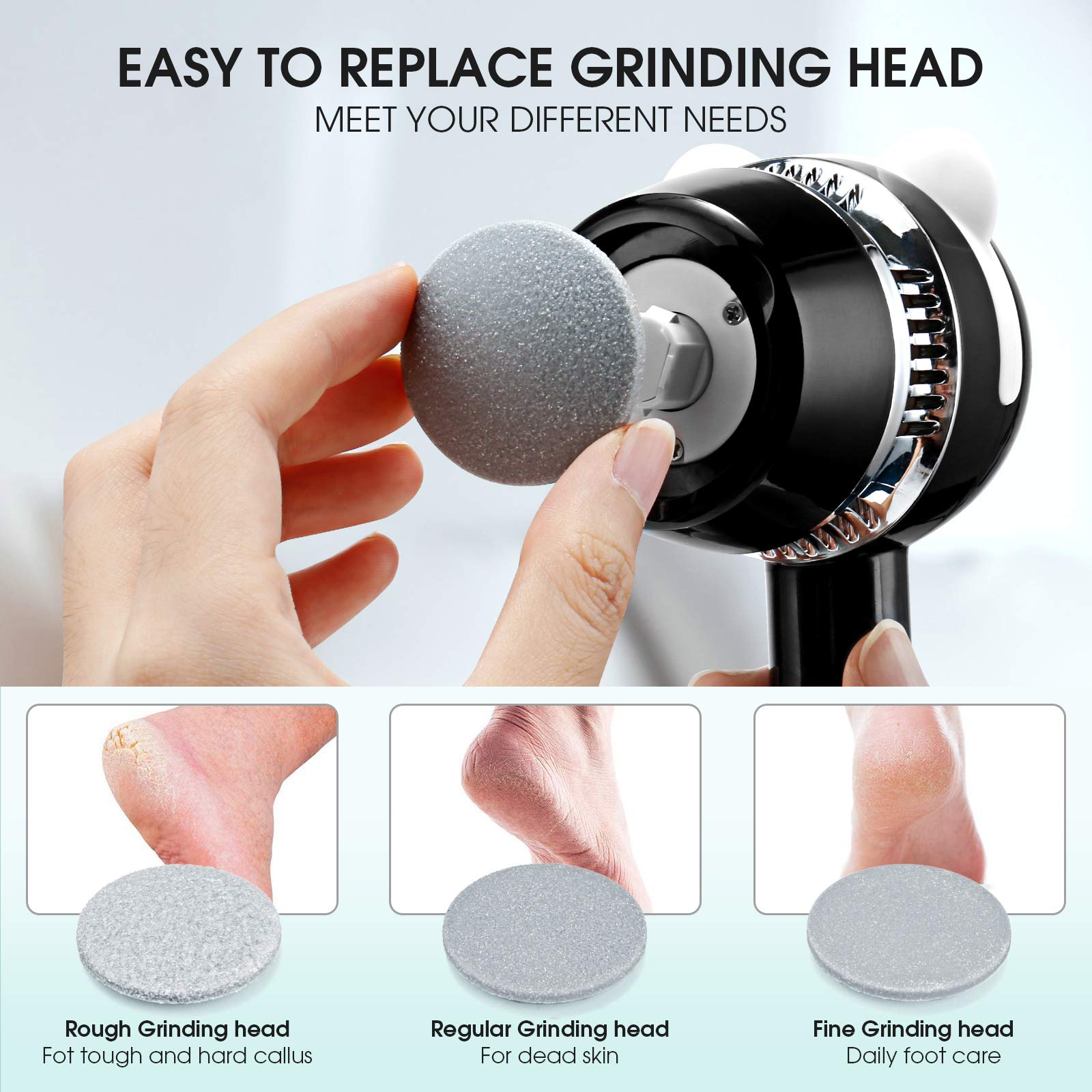 Electric Foot Grinder Vacuum Callus Remover Electric Dead Skin Remover Callus Remover Foot File Pedicure Skin Cleanser Care Tool