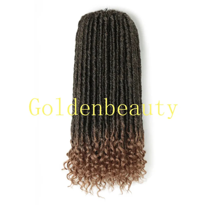 Goddess Locs 20 Inch Crochet Synthetic Hair Extension 24 Strands/Pack Dyed Faux Locs Hair