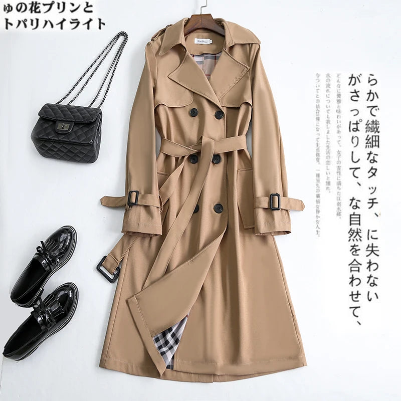 Fall Winter Wholesale Long Trench Coats Women Military Style Plus Size Overcoats Coat