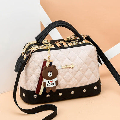 GATE Sell Well Popular Plaid Handbag Shoulder Diamonds Womens Handbags Korean Portable Handbag