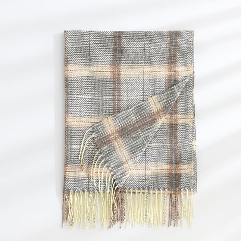 Wholesale Luxury Thick  Shawl Knitted Pashmina Blanket Winter Scarves Ladies Cashmere Scarfs Women