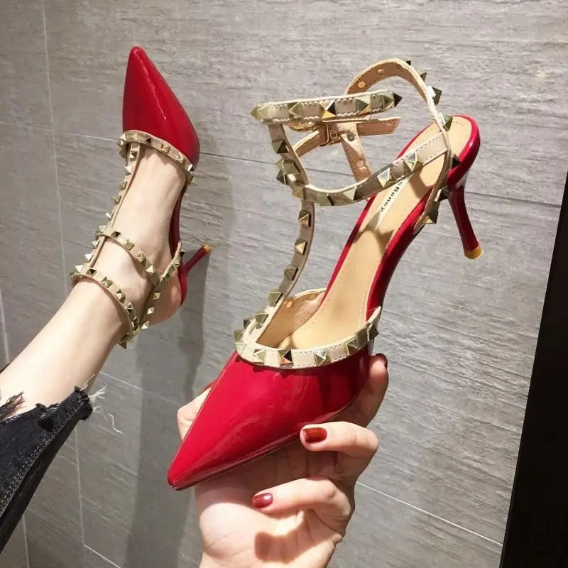 YiXin Sandals Heels Ladies Women Shoes 2025 Pointed High Heel New Summer Sexy Fashion Sandals High Heels