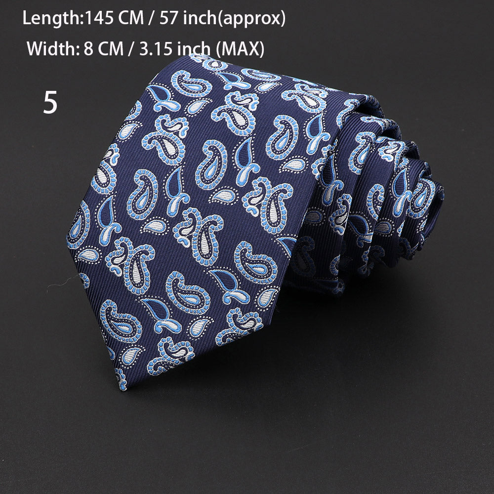 Fashion Neckties Classic Men's Stripe Necktie Royal Blue Wedding Ties Jacquard Woven Silk Men Solid Tie Polka Dots Neck Ties