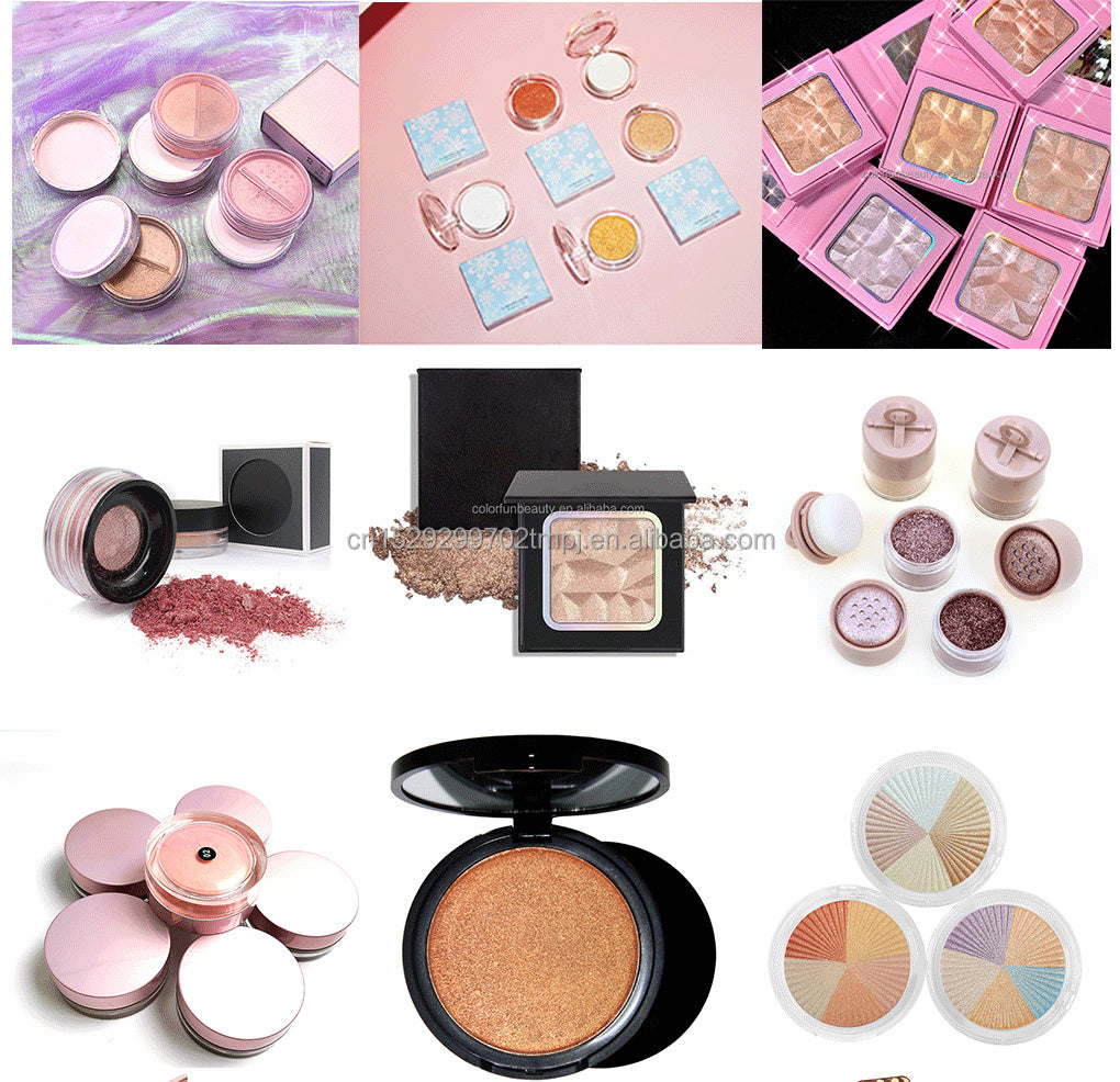 Wholesale Highlighter Private Label Body Shimmer With Mirror Makeup Organic Korean Makeup Products - My Store