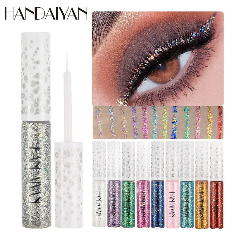 New 12 Colors Diamond Glitter Liquid Eyeliner Durable Waterproof Makeup Shimmer and Shine Eye Pencil Makeup Beauty Tools - My Store