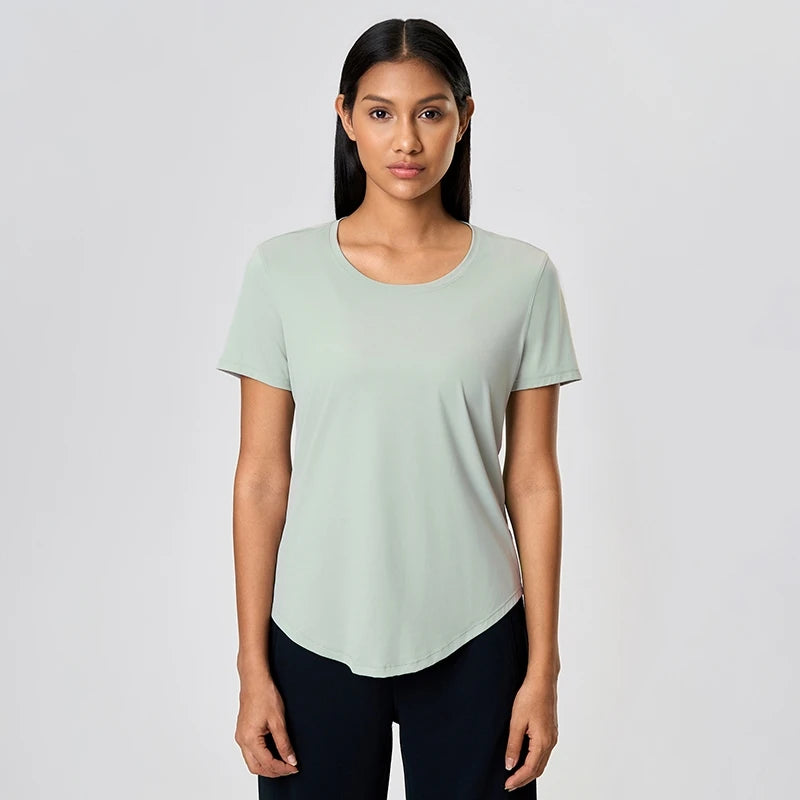 Xsunwing Wholesale Recycled Sustainable Eco Friendly Fitness Yoga Wear Gym Activewear Top Sportswear Women Sport Shirts WDQ075