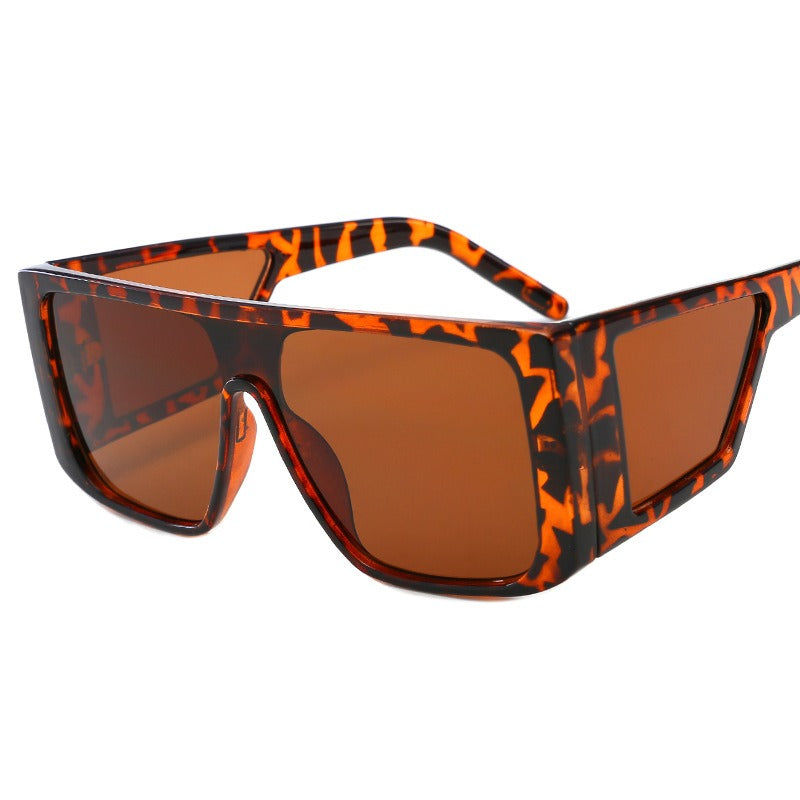 Hot Sell INS Sunglasses Fashion Vintage Rectangle Sunglass Uv400 Ce One Piece Lens Eyewear Sunglasses
