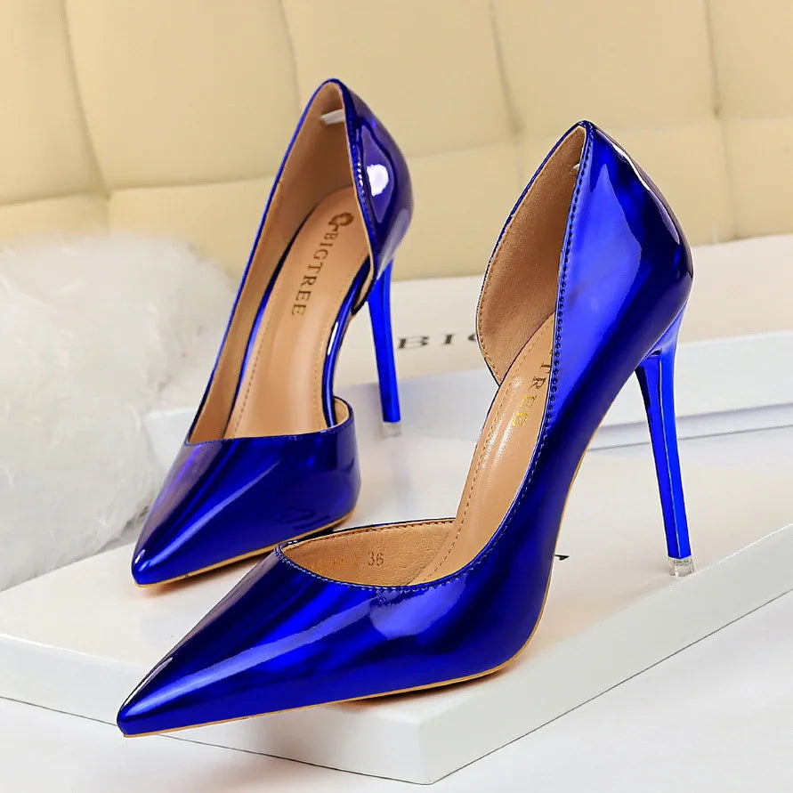 Size 34-43 Wholesale Women Sexy Dress High Heels Closed Pointed Toe Pumps High Heel Court Shoes Heels for Women