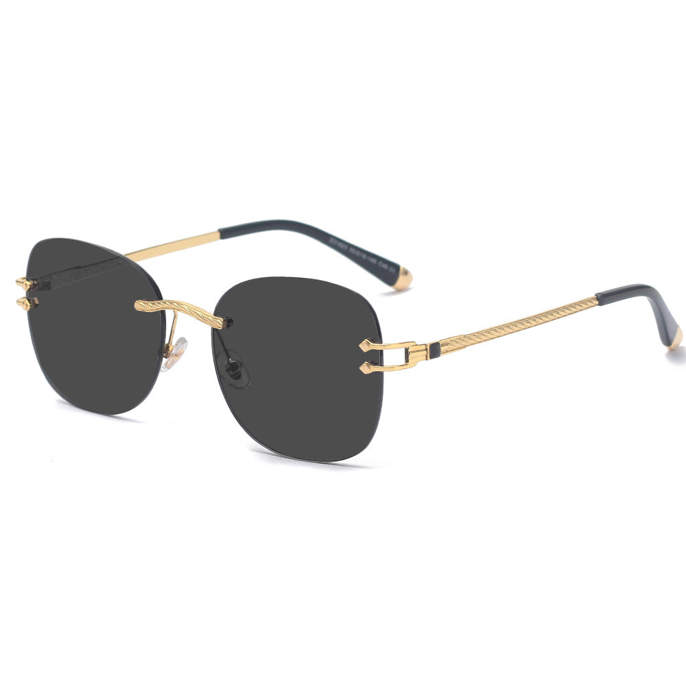HBK 2022 Fashion Rimless Glasses Frames Luxury Frameless Sun Glasses Sunglass Woman 2021 Rimless Sunglasses Mens