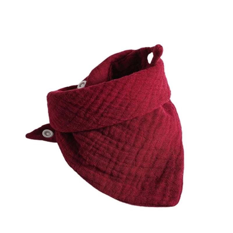 Baby Infant Cotton Bib Solid Color Triangle Scarf Feeding Saliva Towel Bandana Burp Cloth Boy Girl Babies Accessories Newborn