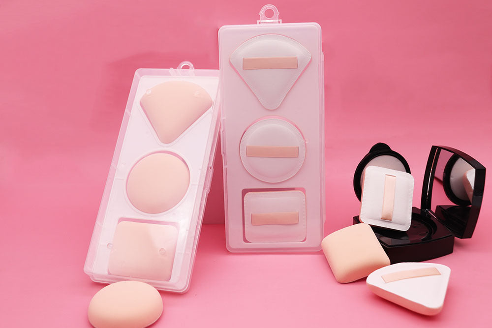 2025 Hot Sale 3pcs/Set Non Latex Makeup Trends Wholesale Beauty Makeup Puff Set Sponge Holder - My Store