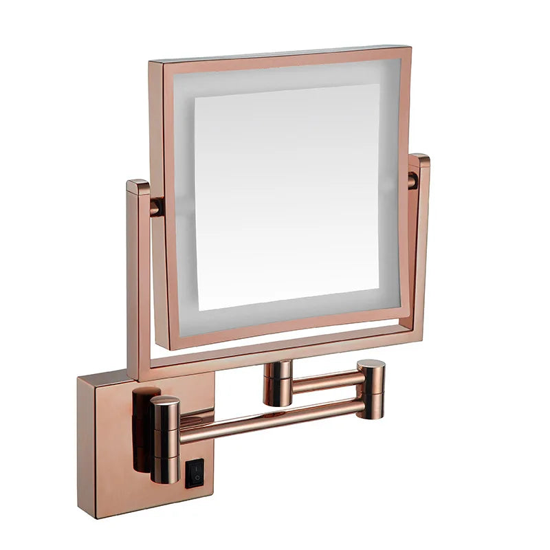 Wall Magnifying Mirror Shaving Bathroom Mirror Double Sided Folding Mirror