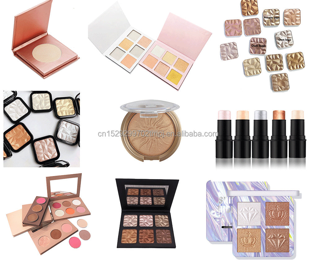 Wholesale Highlighter Private Label Body Shimmer With Mirror Makeup Organic Korean Makeup Products - My Store