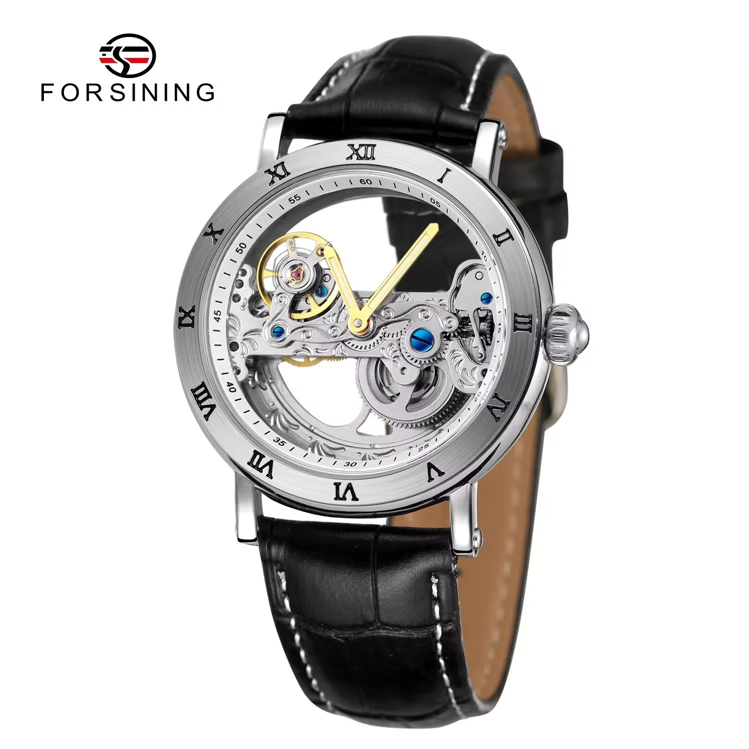 Forsining Watches Minimalism Waterproof Steampunk Man Wrist Watch Automatic Skeleton Mens Watches Wrist Clock Drop Shipping