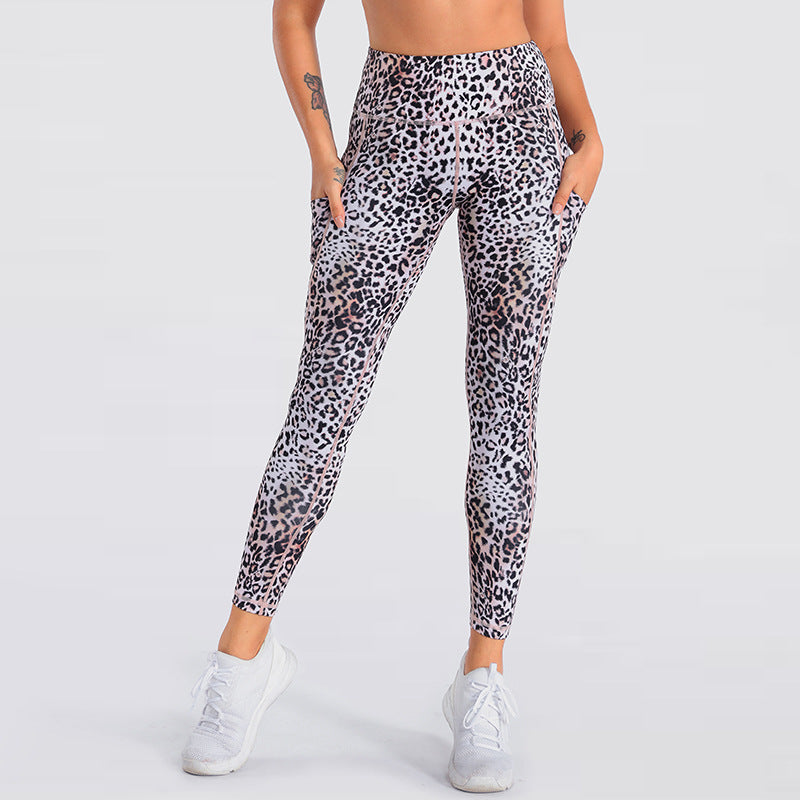 Custom Animal Digital Print Leopard Yoga Pants Fitness Legging Women High Waist Activewear Gym Wear Leggings