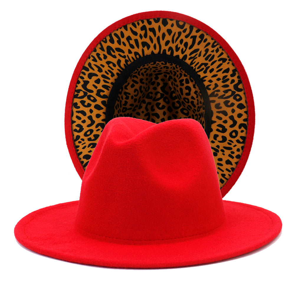 Fedora Hats Women Wholesale Felt Fedora Hats for Men Two Tone Hat Different Color Brim Fedora
