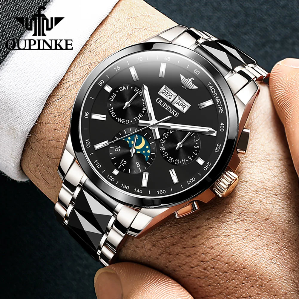 OUPINKE  3238   Oem Wrist  Custom Watches Mechanical Watches Waterproof Tungsten Steel Classic  Luxury Automatic Men's Watch