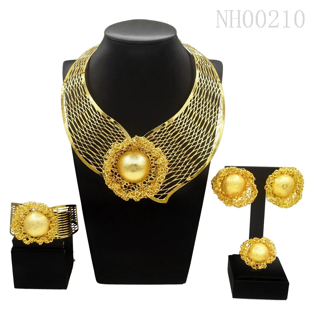 Africa Jewelry Top Gold Jewelry Design With a Ball Arabic Gold Jewelry Set