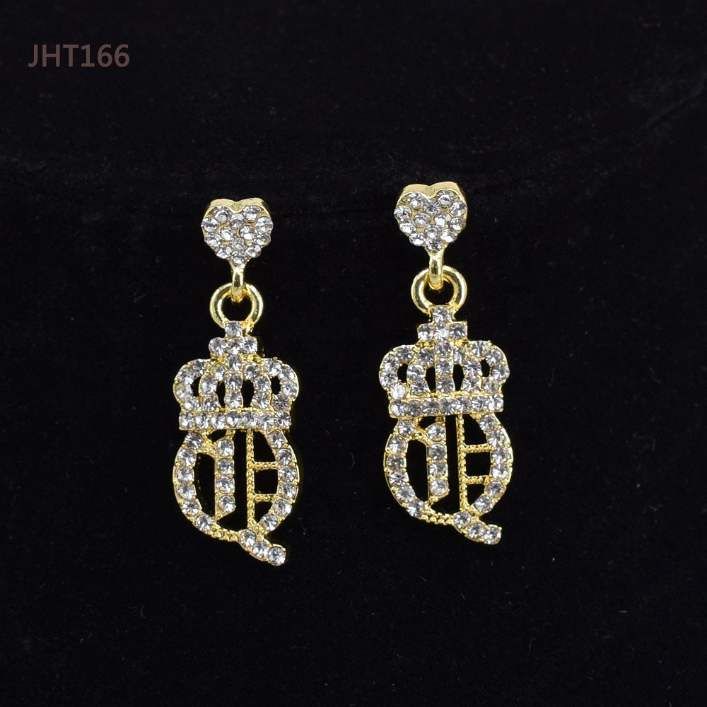 JHT166 Wholesale Jewelry Sets Women's Crown 4piece Xo Jewelry Set Women Real Gold Jewelry Set
