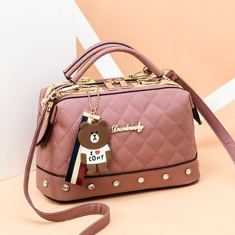 GATE Sell Well Popular Plaid Handbag Shoulder Diamonds Womens Handbags Korean Portable Handbag