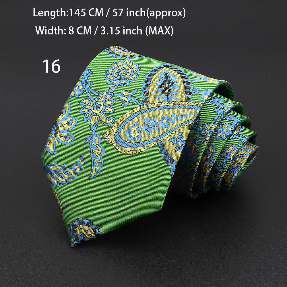 Fashion Neckties Classic Men's Stripe Necktie Royal Blue Wedding Ties Jacquard Woven Silk Men Solid Tie Polka Dots Neck Ties