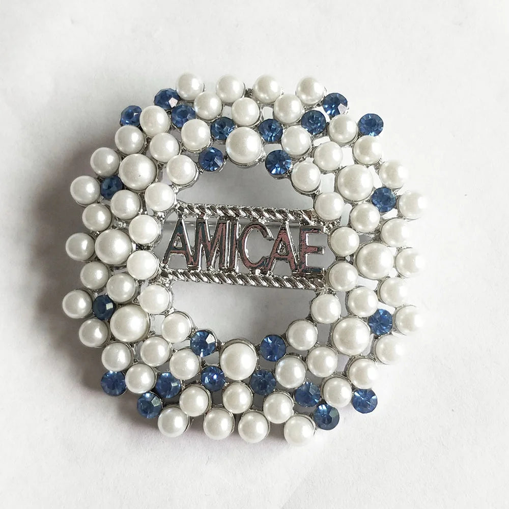 Greek Letter Sorority Sigma Gamma Rho  Pearl Brooch Jewelry Finer Women Jewellery