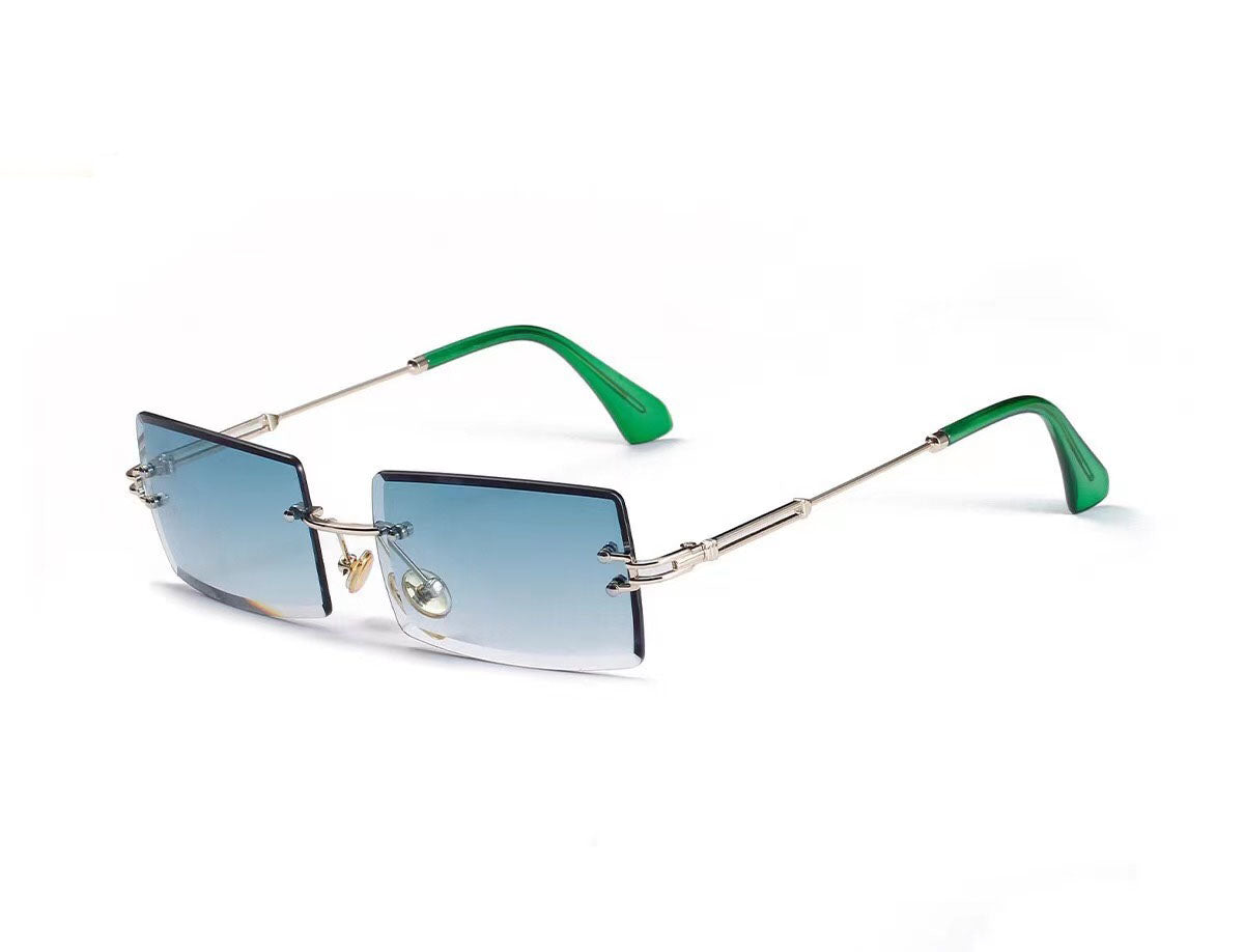 Fashionable Square Sunglasses Vintage Rimless Sunglasses 2022 Women  Custom  2022 Sunglasses
