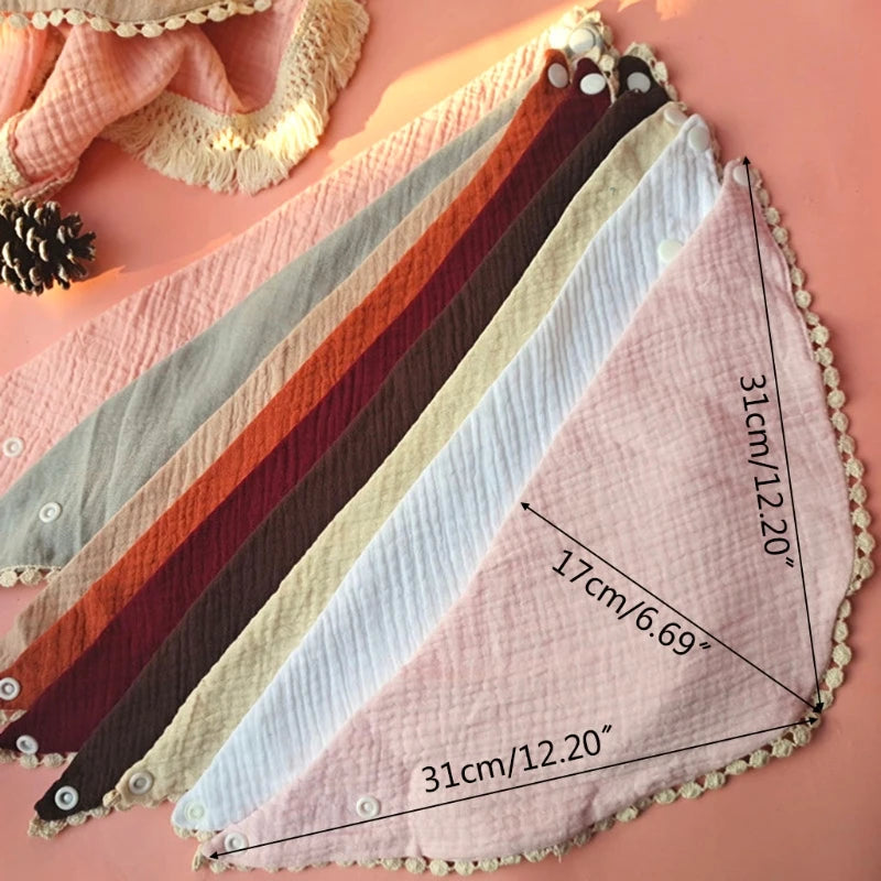 Baby Infants Feeding Bibs Soft Pure Cotton Bandana Saliva Towel Toddler Triangle Drool Scarf Newborn Burp Cloth
