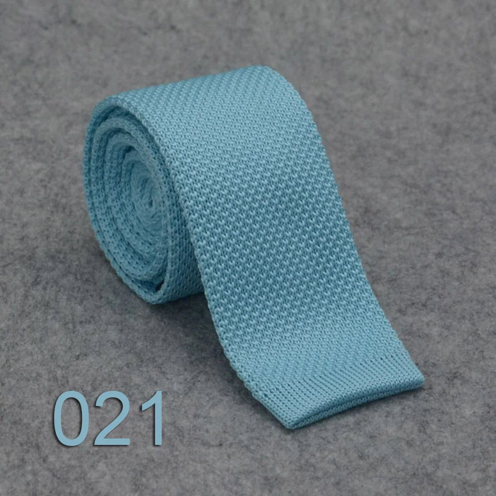 Wholesale Cheap Casual Black Knit Tie Cheap Silk Knitted Ties Men Plain Solid Men's Knit Ties