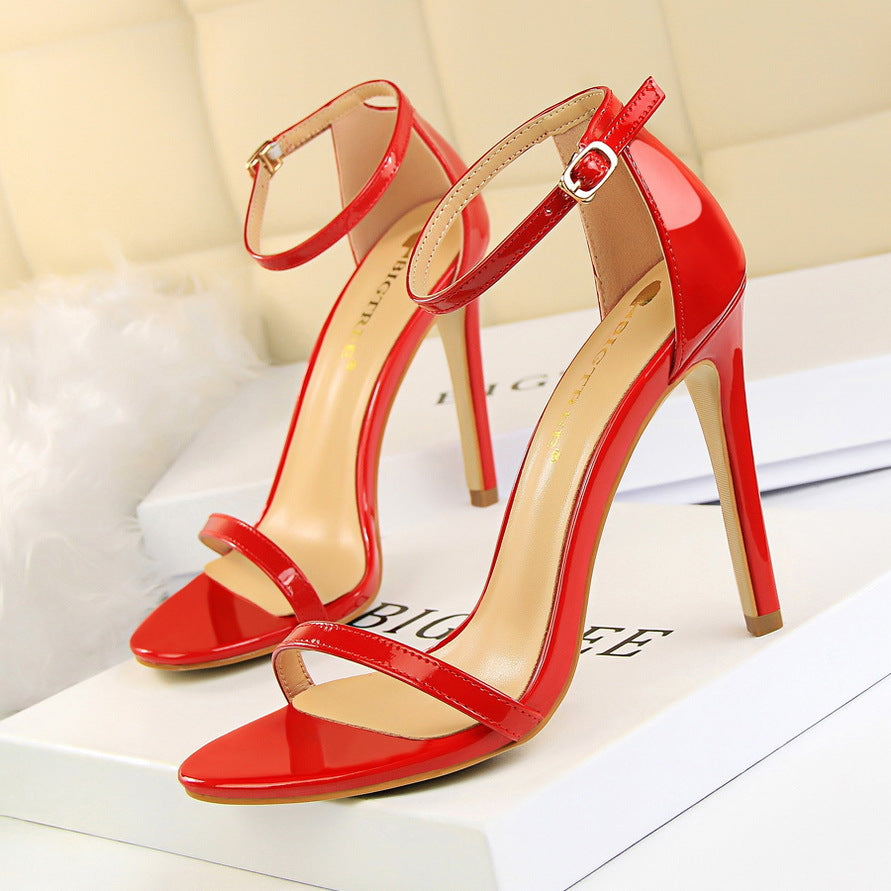 New  Sandals Fashion Shoes Sexy  Summer Serpentine Lace Up Heels Women S High Heel Designers Women S High Heels