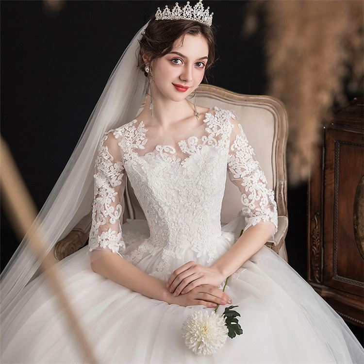 Women Hot Selling Luxury Design Floor Length White Wedding Dress Bridal Gown for Women Wedding Dresses - My Store