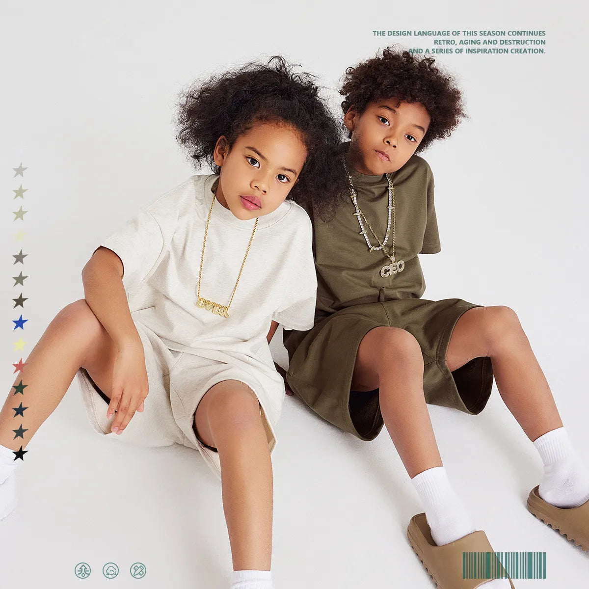 Summer Custom Kids Dropped Shoulders Sleeve T-Shirt Print Cotton Boys T-Shirts Shirts Oversize T Shirt