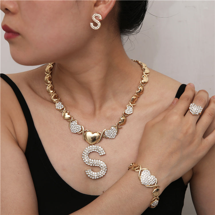 2021 Hip Hop High Quality Gold Jewelry Women Jewelry Set 18k Gold Plating Jewelry Set