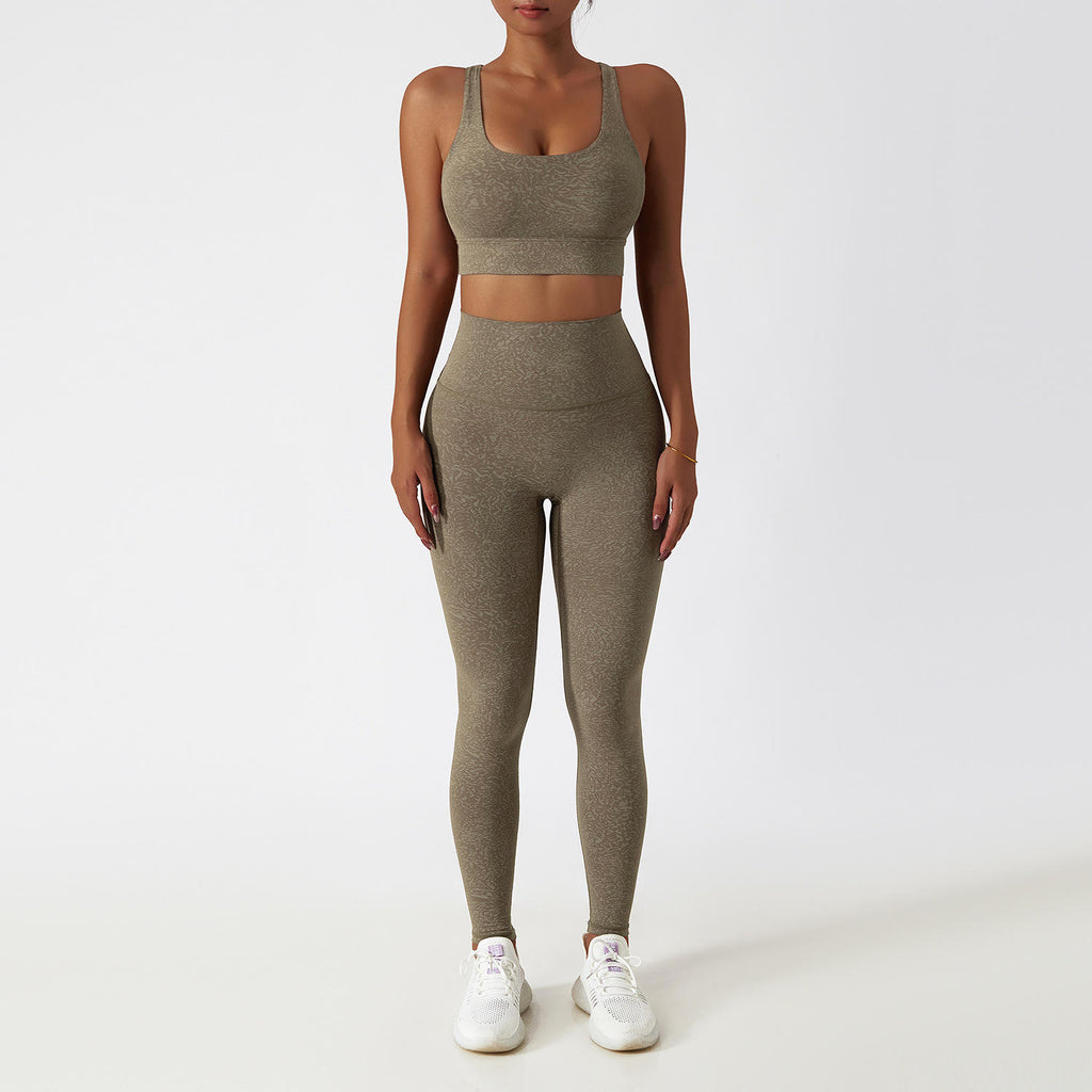 Women's 2 Piece Tracksuit Workout Outfits High Waist Leggings Stretch Sports Bra Yoga Activewear Set