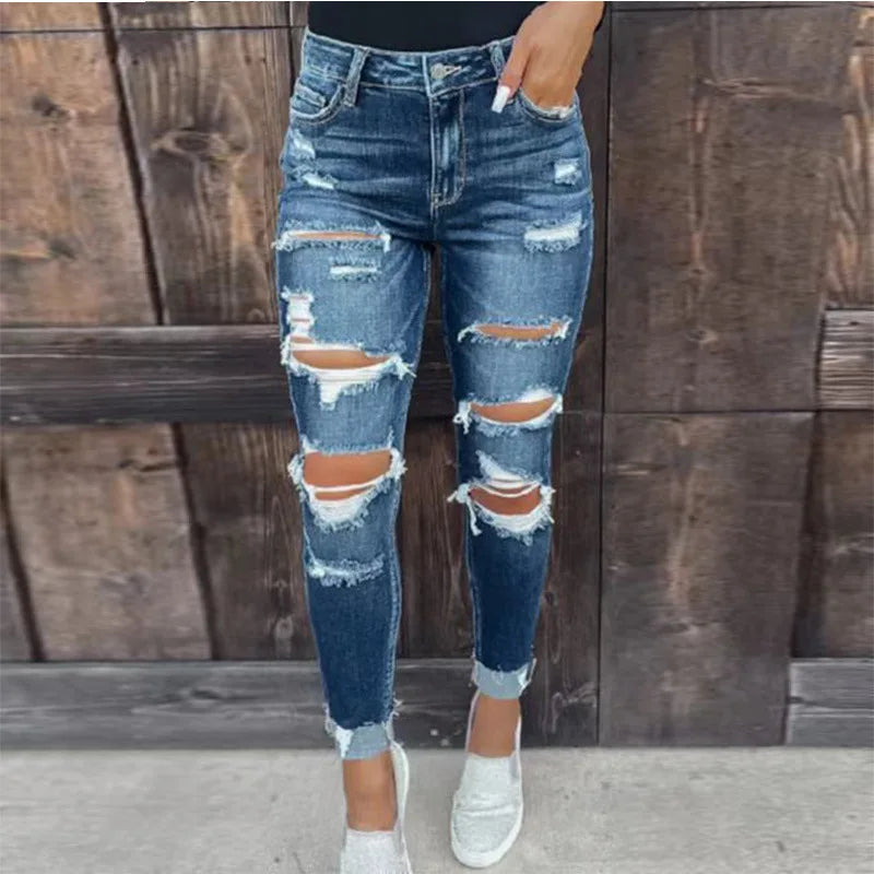 Jeans for Women Blue Fashion Women High Waist New Style Baggy Jeans Women Pants Casual Jean