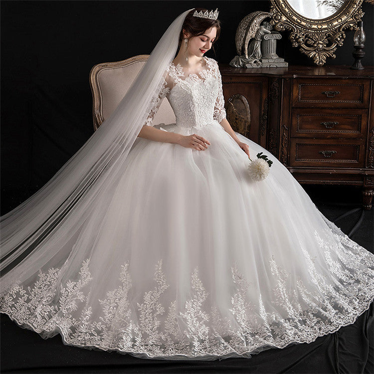 Women Hot Selling Luxury Design Floor Length White Wedding Dress Bridal Gown for Women Wedding Dresses - My Store