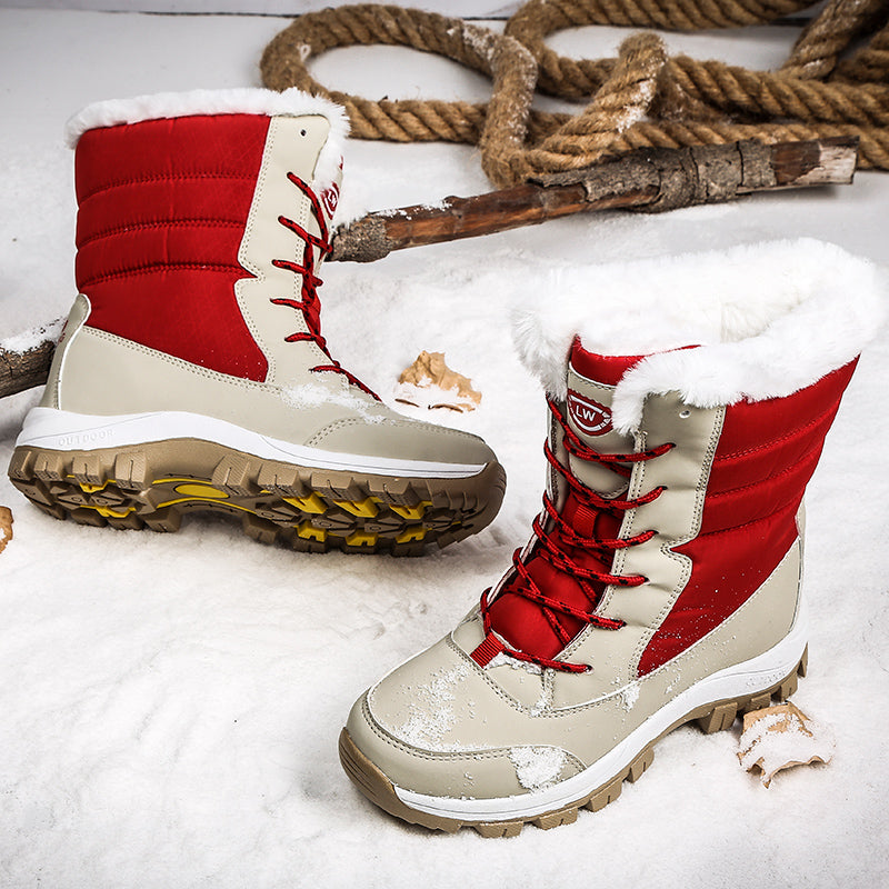 Waterproof Boot Women Snow Boots Keep Warm Short Fur Plush Winter Ankle Short Boots Botas De Nieve Plus Size Ladies Shoes