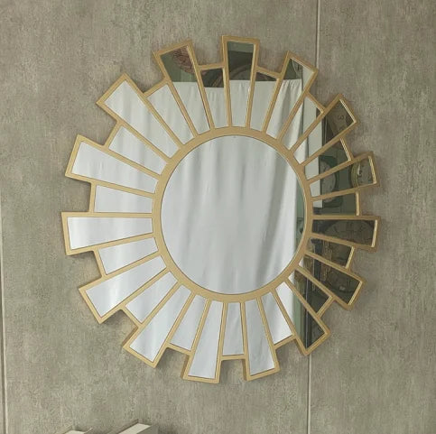 65CM Simple Style Bathroom Circle Framed Wall Mirrors Durable Using Generous Decor Natural Color Wall Mirror for Living Room