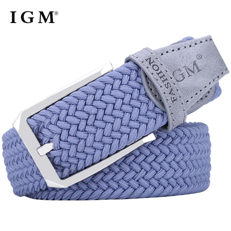 35mm Stretch Belt Braided Elastic Woven Belt Mens Belts for Jeans