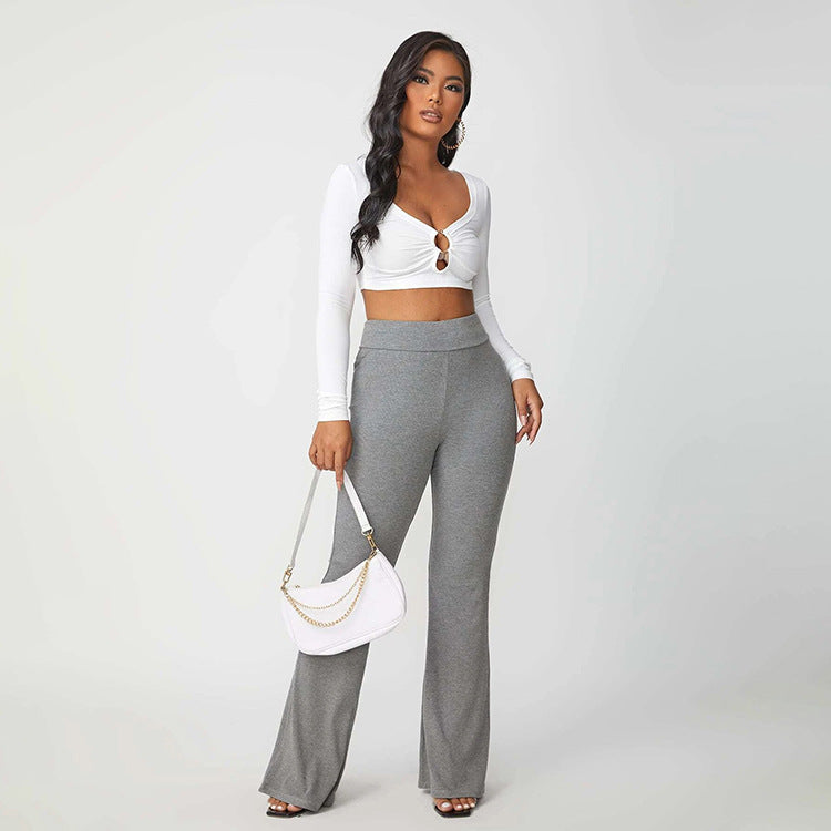 Women's Clothing Bell Bottom Yoga Wide Leg Palazzo Pants Women's Trousers Skinny Yoga Pant