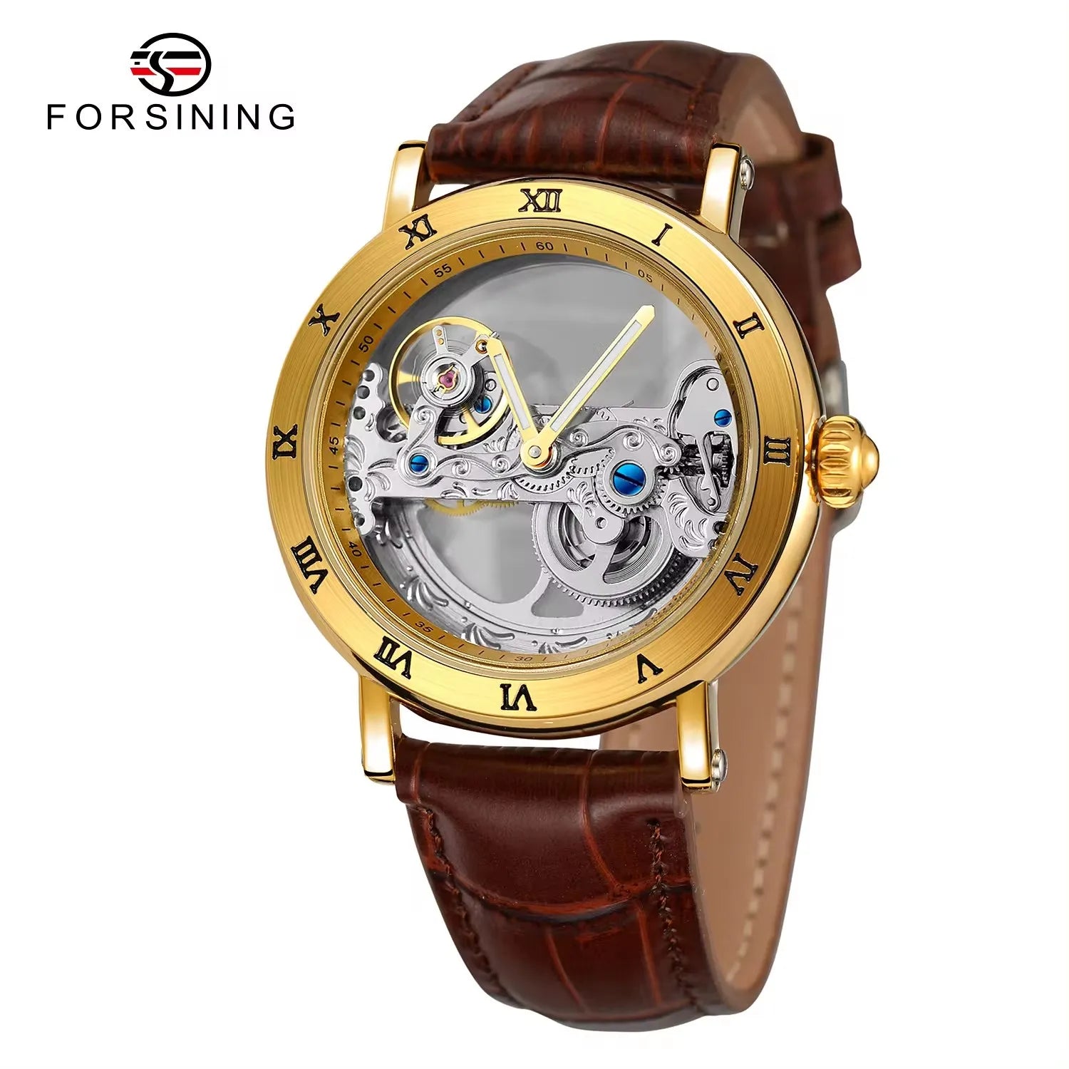 Forsining Watches Minimalism Waterproof Steampunk Man Wrist Watch Automatic Skeleton Mens Watches Wrist Clock Drop Shipping
