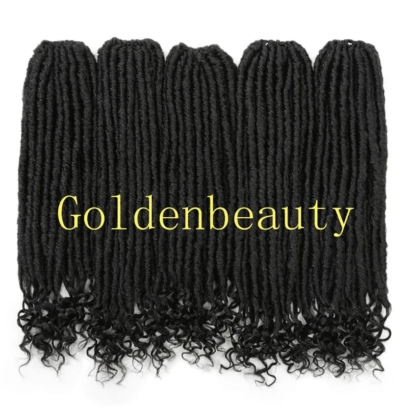 Goddess Locs 20 Inch Crochet Synthetic Hair Extension 24 Strands/Pack Dyed Faux Locs Hair
