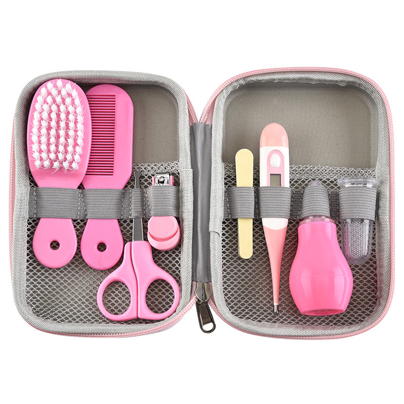 8pcs Deluxe Baby Nail Cutter Infant Health Care Kit Baby Grooming Kits Baby Nail Clippers Set