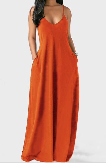 Summer Fashion Maxi Dress Women Suspender Women Dresses Summer Ladies Dresses Women Beach