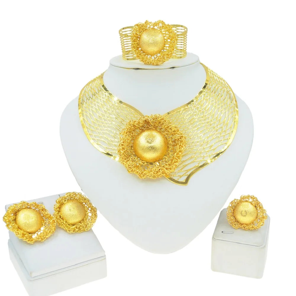 Africa Jewelry Top Gold Jewelry Design With a Ball Arabic Gold Jewelry Set