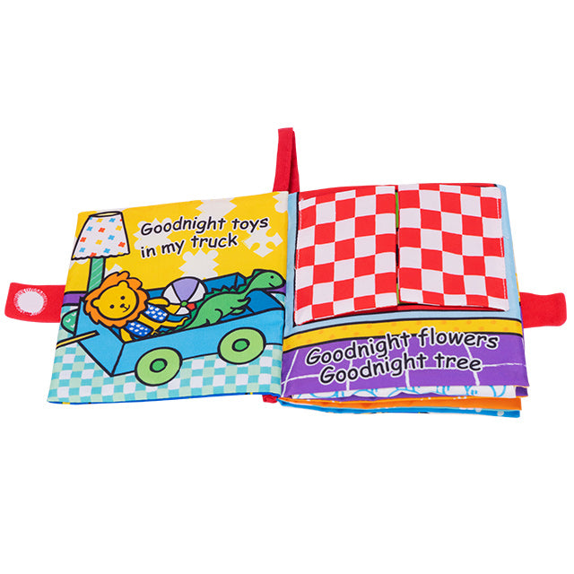Jollybaby Early Childhood Education English Baby Crinkle Book  Baby Toys Baby Cloth Books