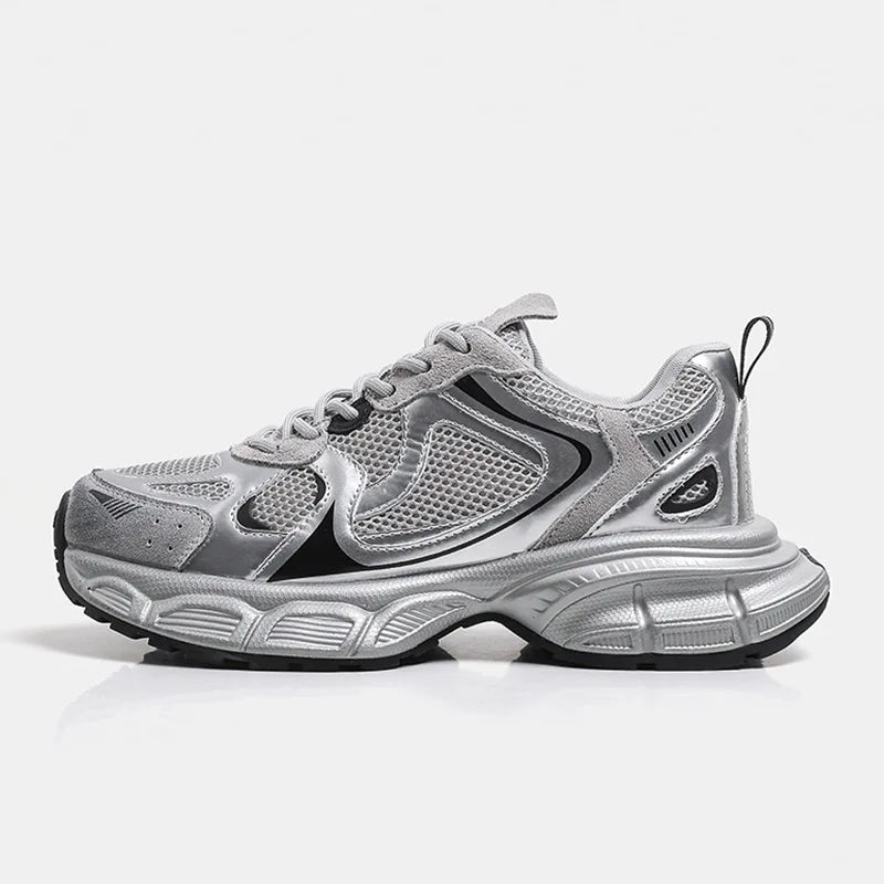 Lady Height Increasing Shoes New Styles Sneakers Chunky Platform Sneakers Fashion Sneakers for Women Real Leather